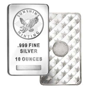 10 oz Sunshine Mint Silver Bar Ingot